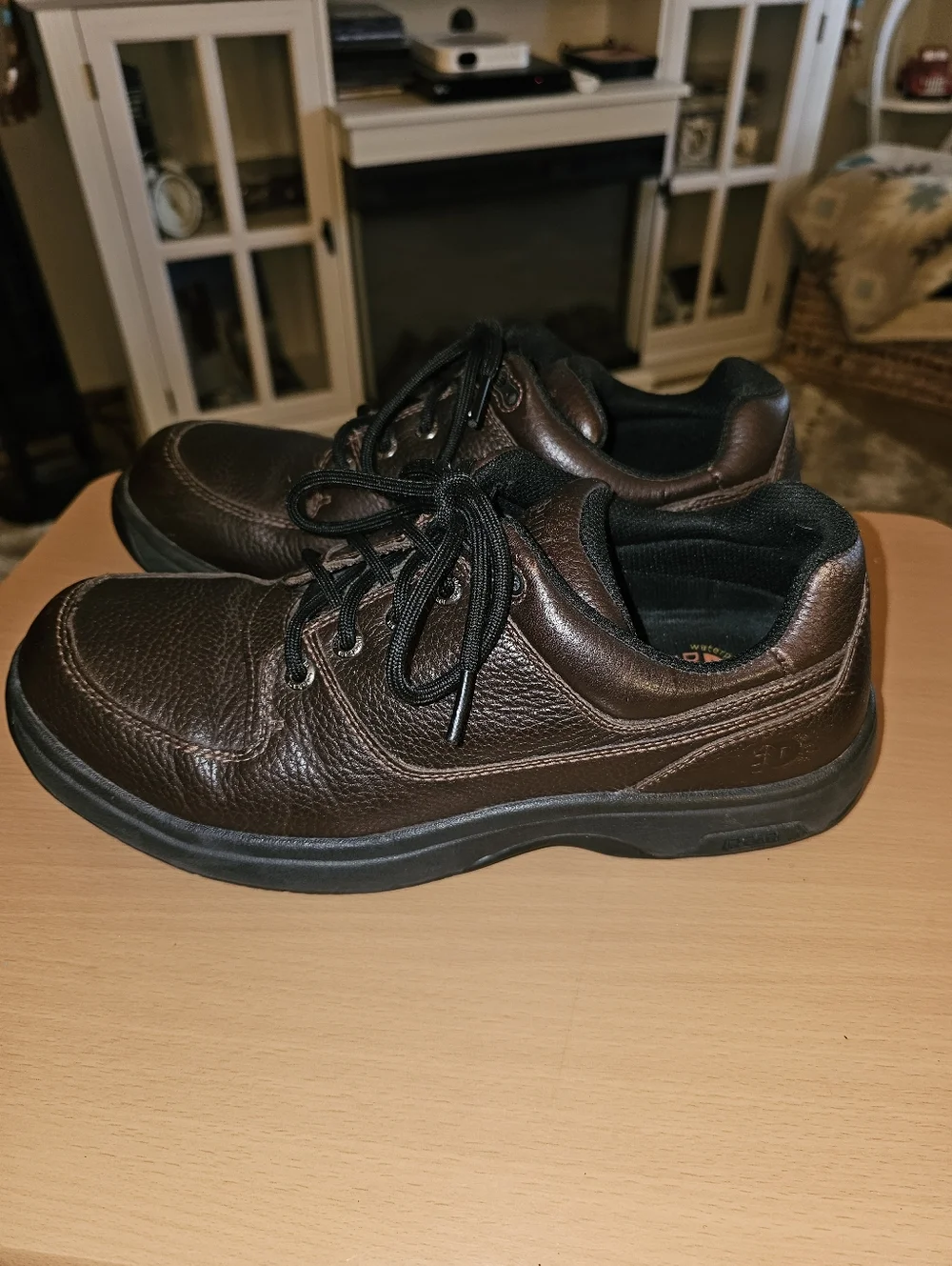 DUNHAM by Rockport Work Casual Brown Leather Oxfords Size 10 Waterproof